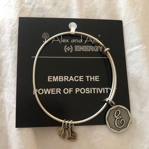 Alex and Ani E initial bracelet